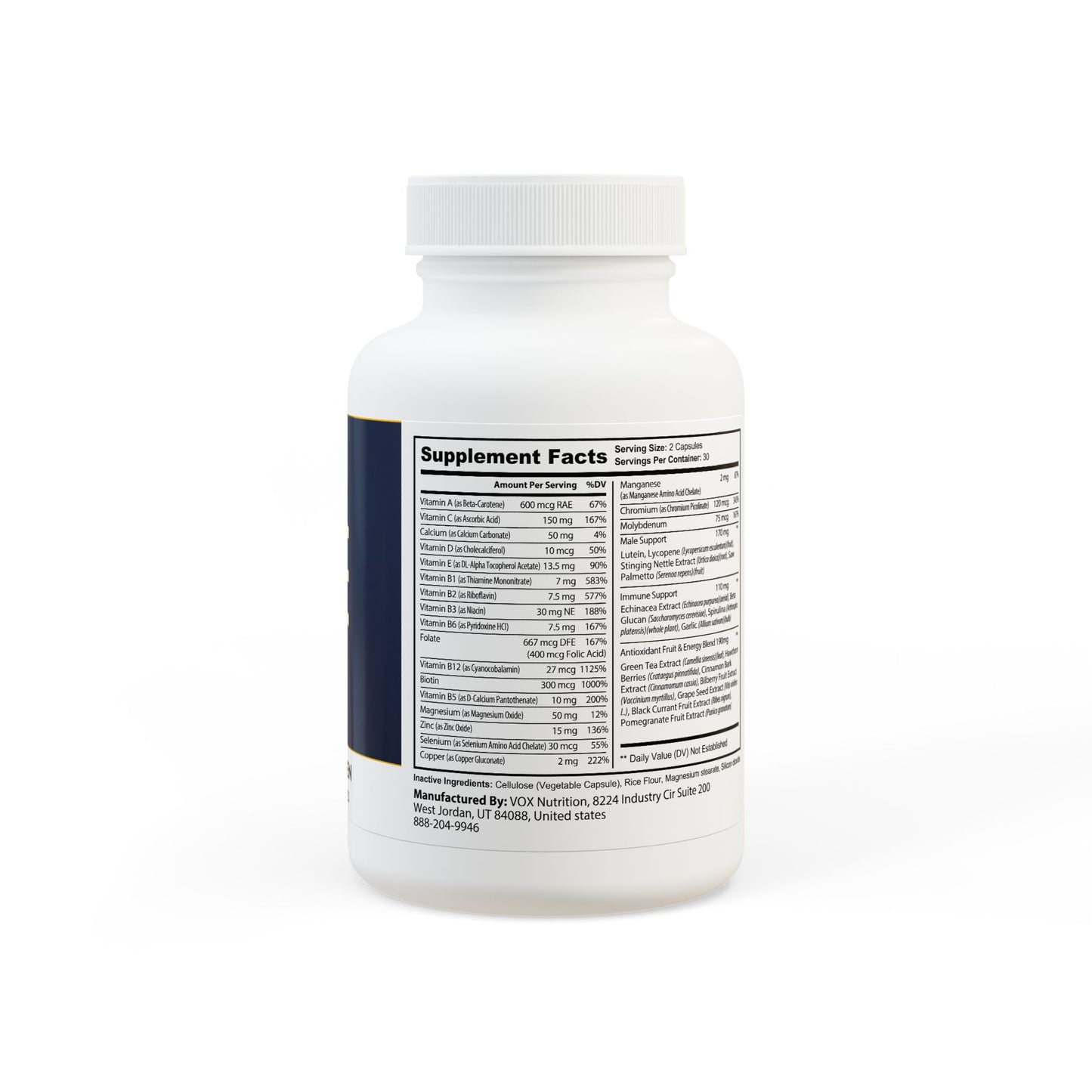U.ME Multivitamin for Men Supplement (60 Capsules)