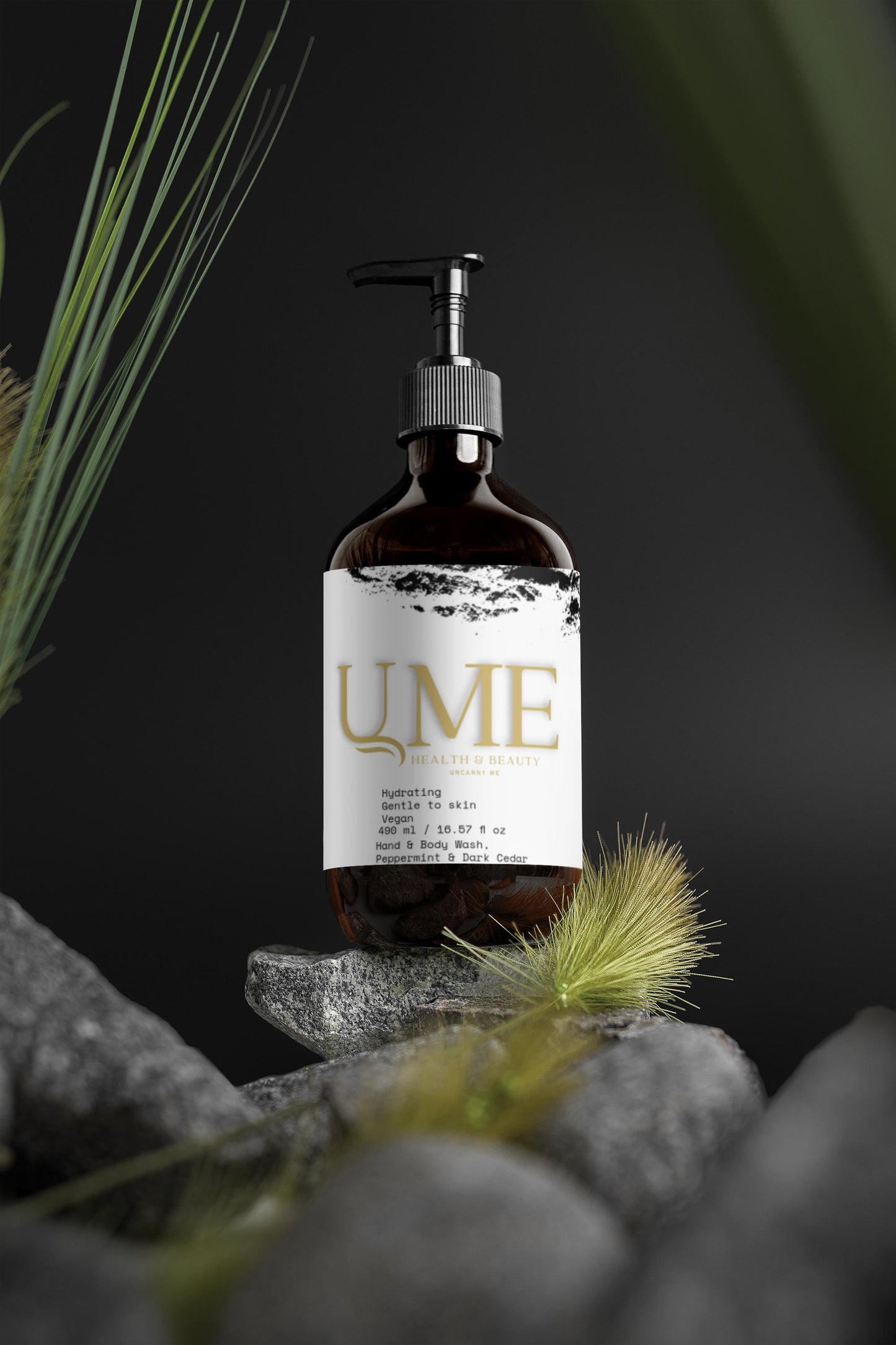 U.ME Hand & Body Wash, Peppermint & Dark Cedar