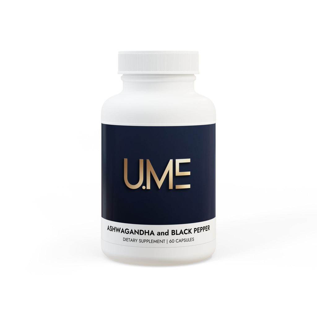 U.ME Ashwagandha & Black Pepper | Stress Relief & Focus (60 Capsules)