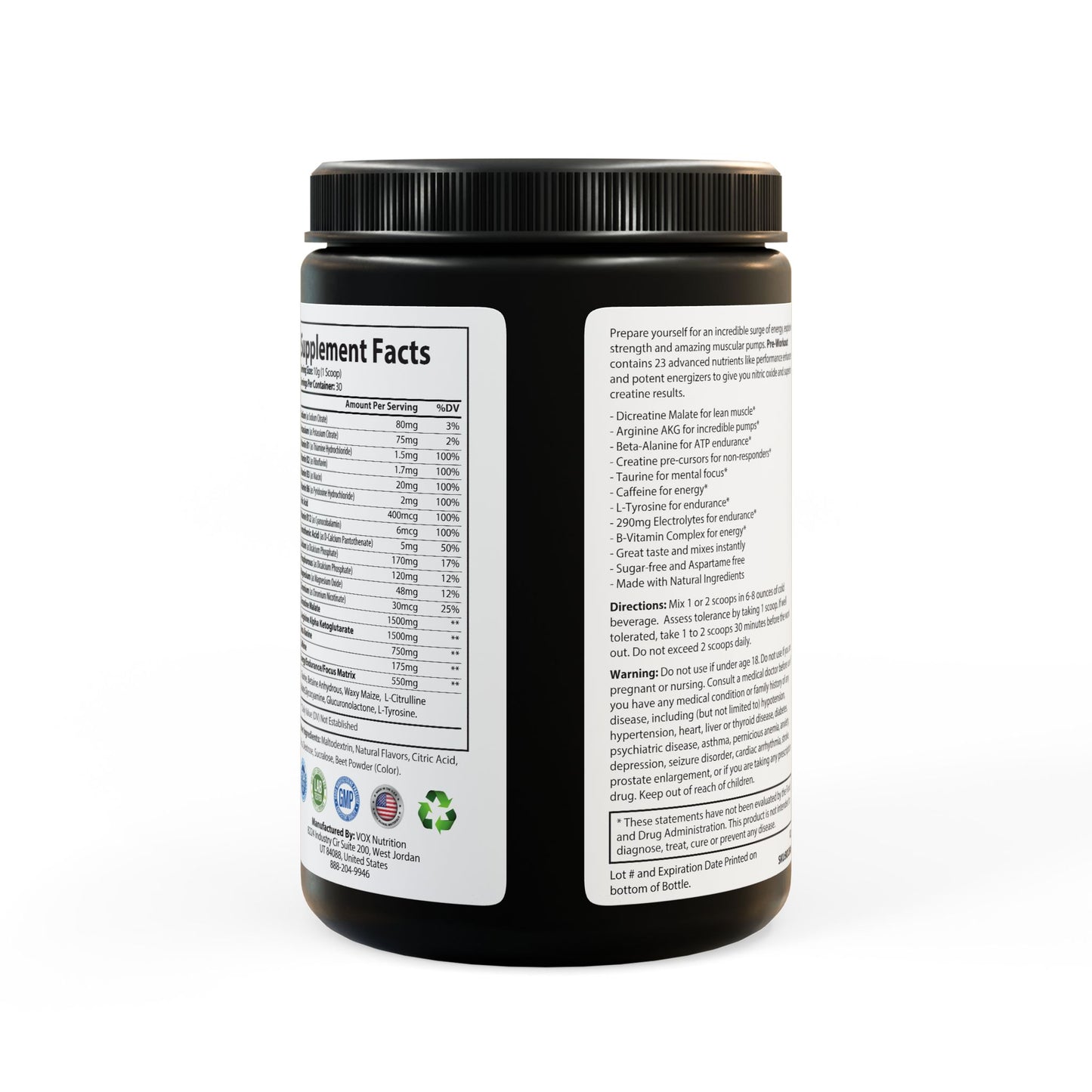 U.ME Pre-Workout Supplement, Watermelon (300g, 10.58oz)