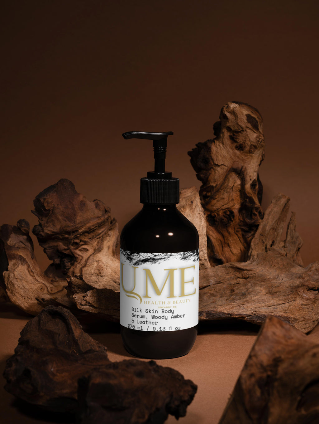UME Silk Skin Body Serum, Woody Amber & Leather