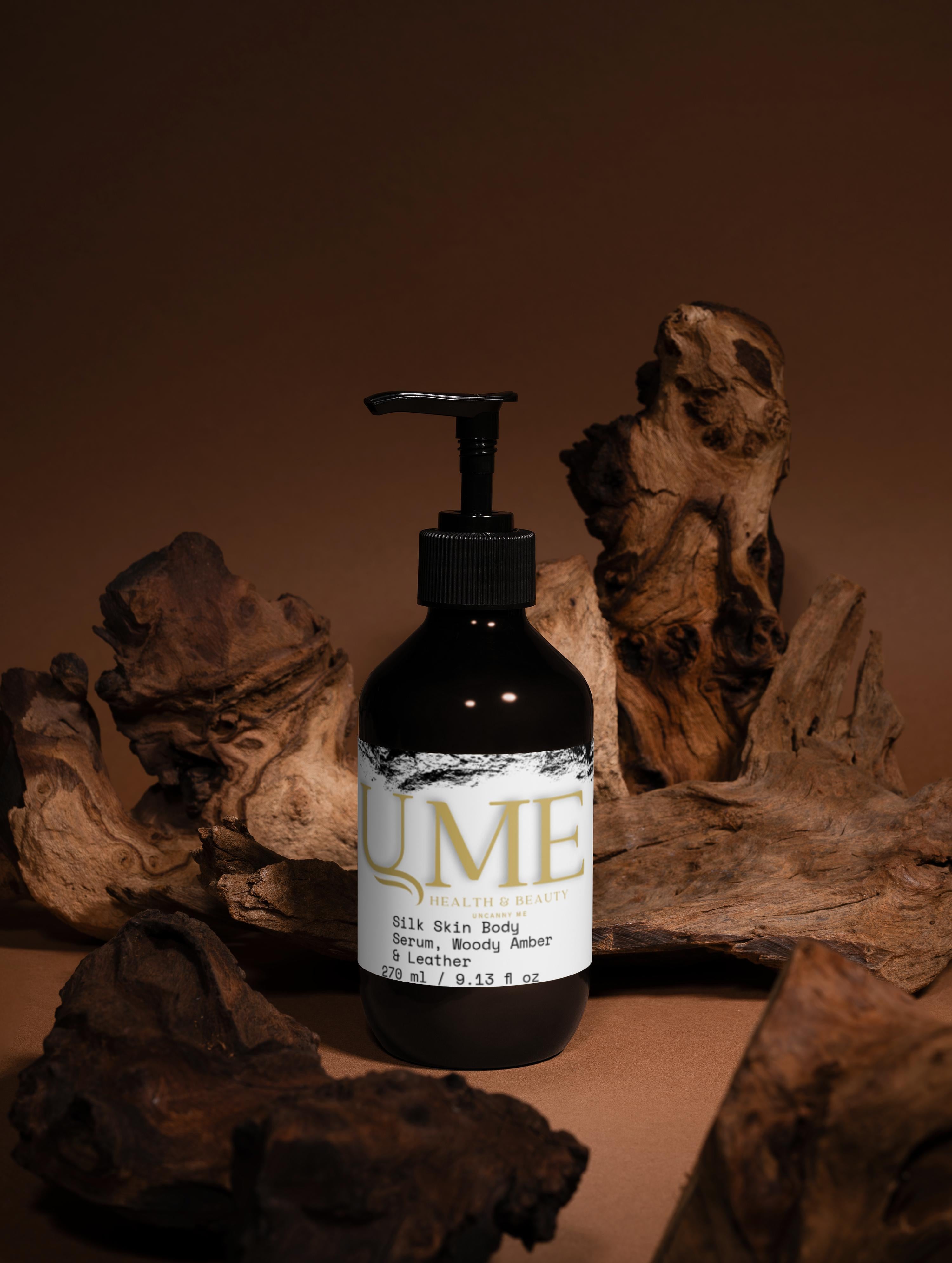 UME Silk Skin Body Serum, Woody Amber & Leather